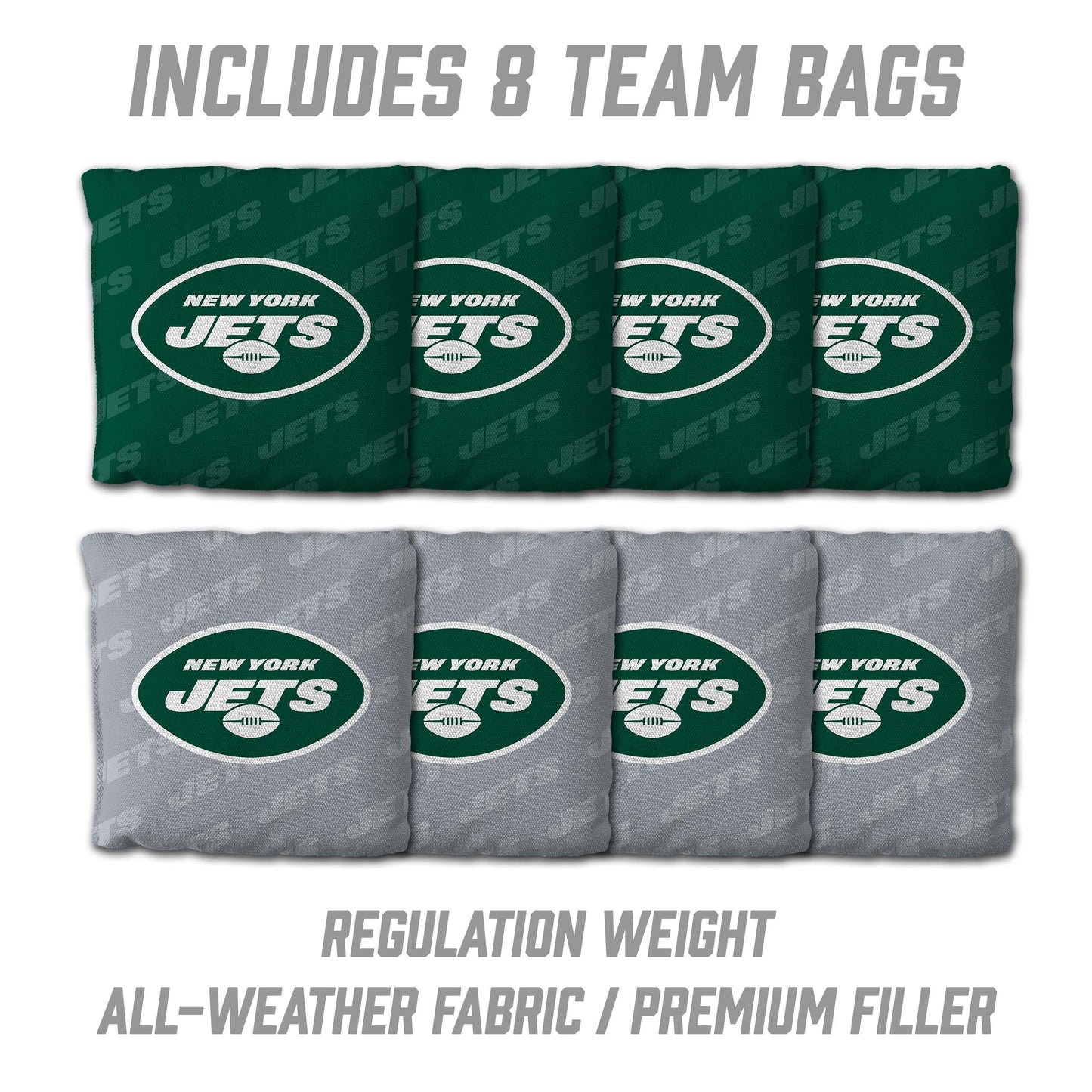 NFL New York Jets 2' X 3' All-Wood Cornhole Set - Alt 3