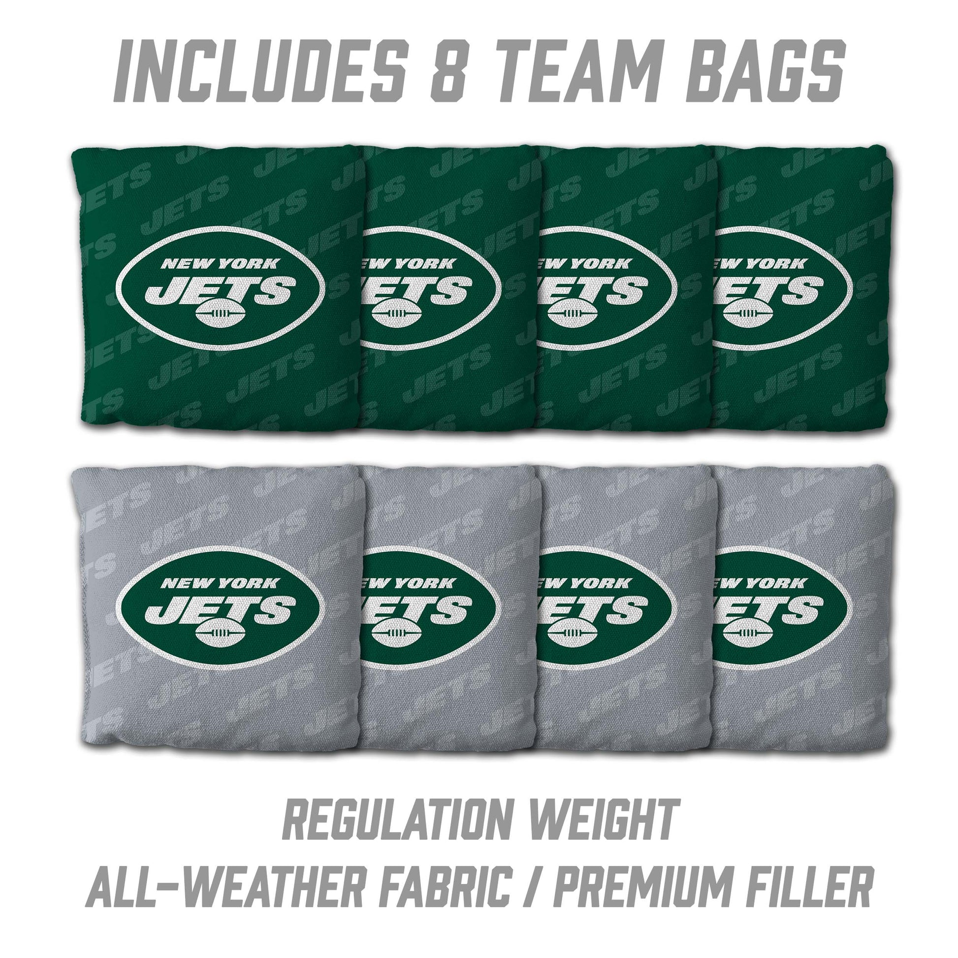 NFL New York Jets 2' X 3' All-Wood Cornhole Set - Alt 3