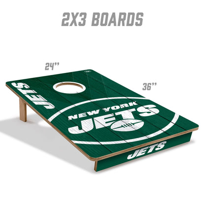 NFL New York Jets 2' X 3' All-Wood Cornhole Set - Alt 4