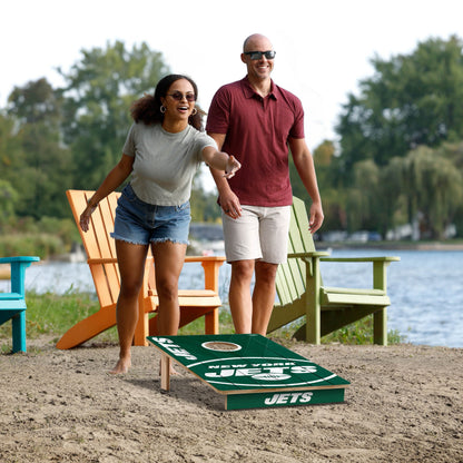 NFL New York Jets 2' X 3' All-Wood Cornhole Set - Alt 5