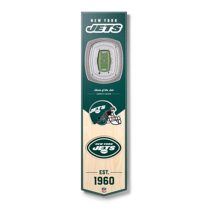 NFL New York Jets 3D Stadium Banner 8' X 32'