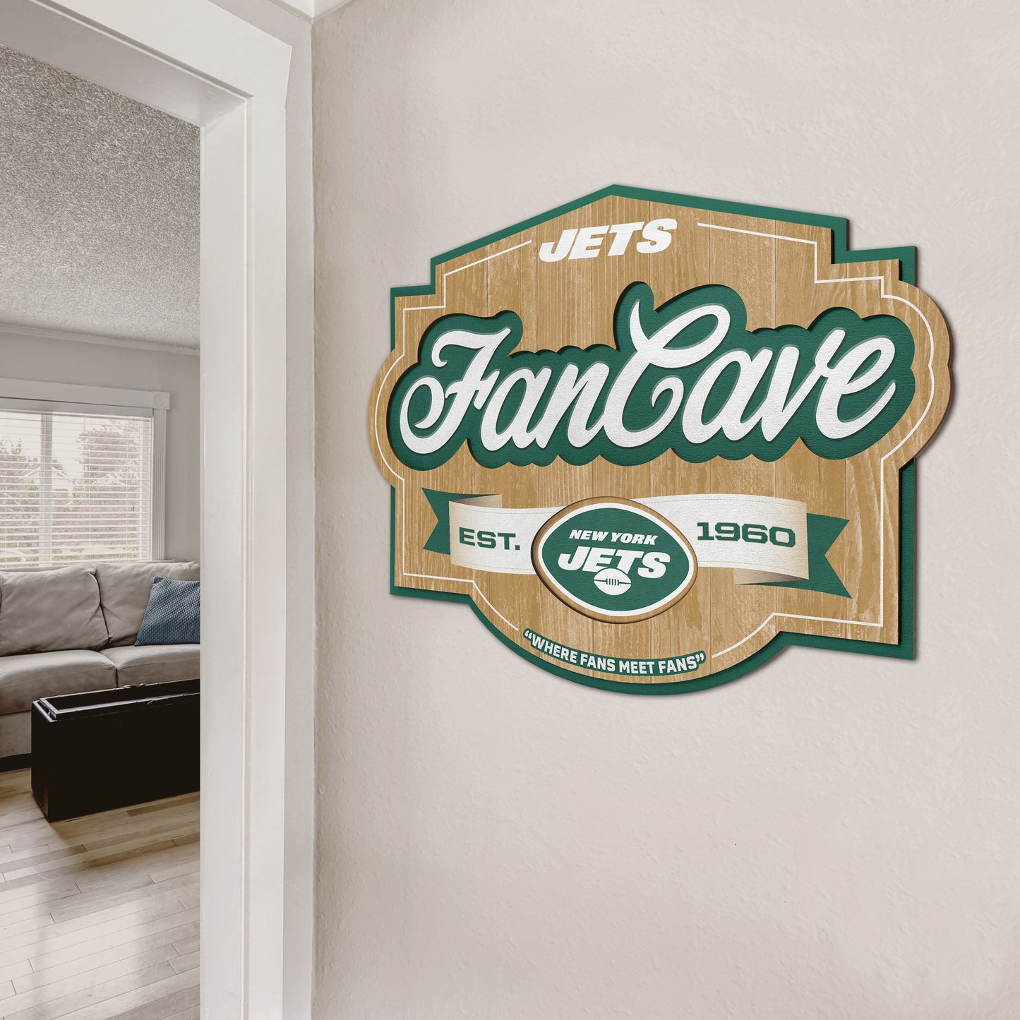 New York Jets Fan Cave Wall Art Alt 2