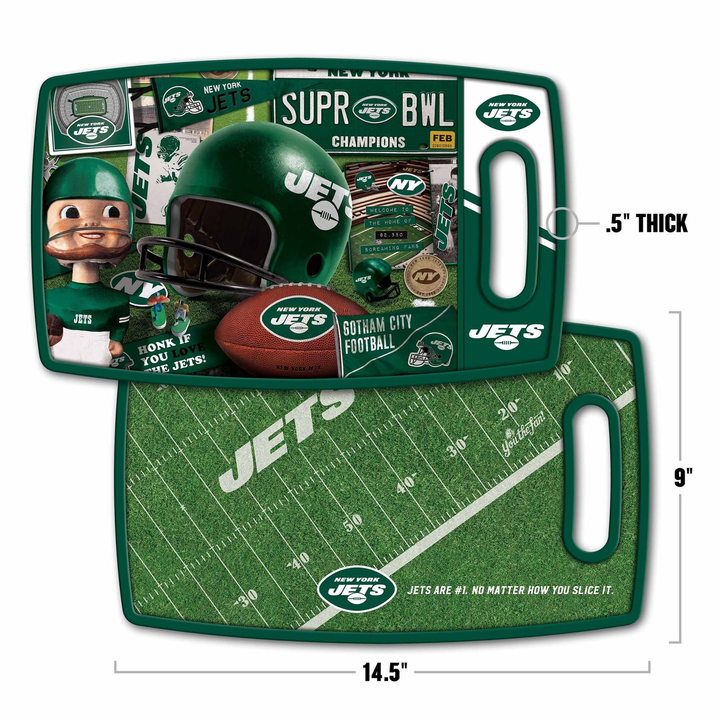 New York Jets Retro Series Cutting Board Alt 1