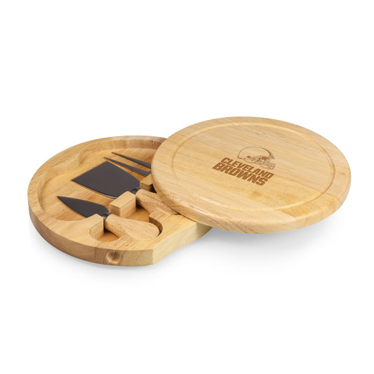 Cleveland Browns - Brie Cheese Cutting Board & Tools Set