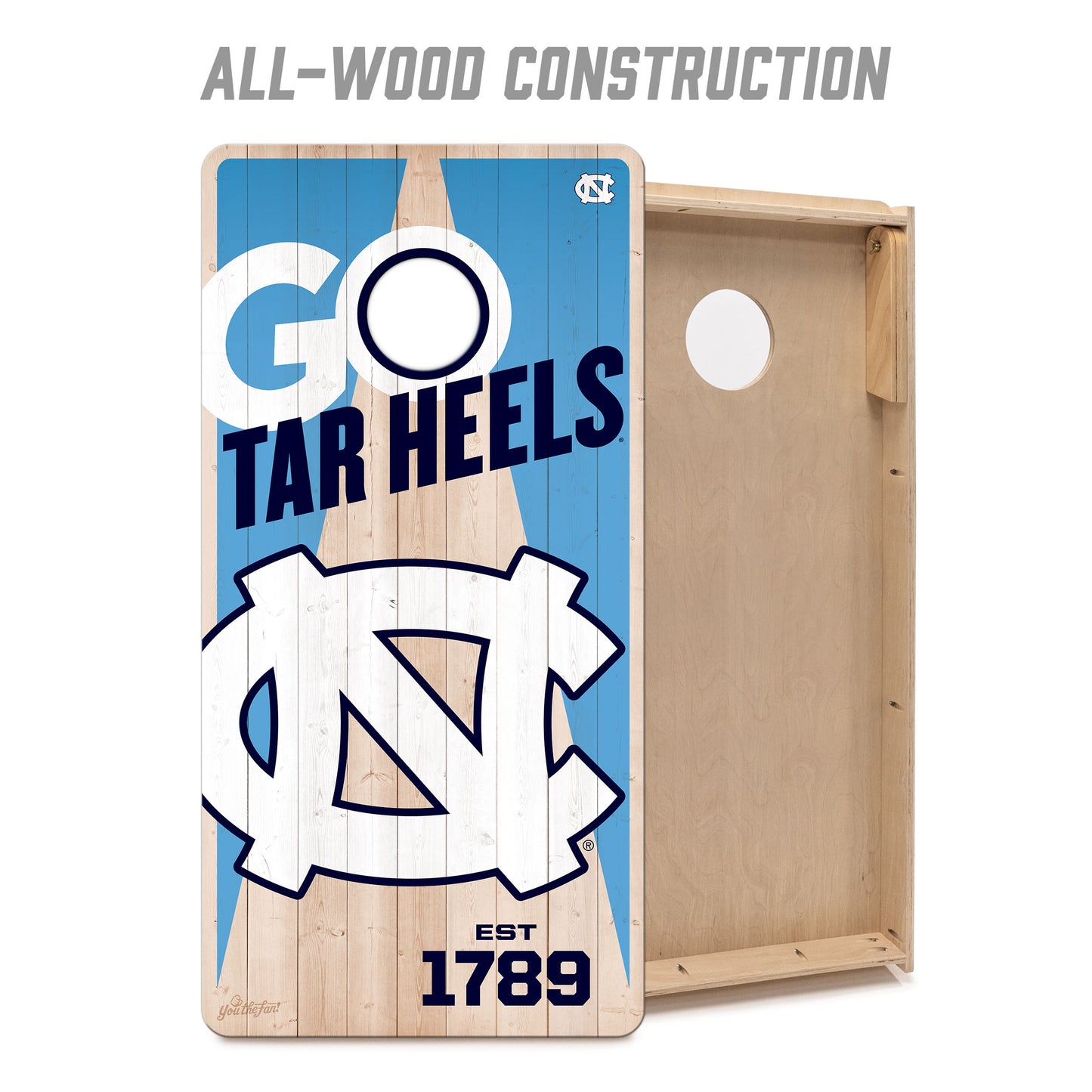 NCAA North Carolina Tar Heels 2' x 4' All-Wood Cornhole Set