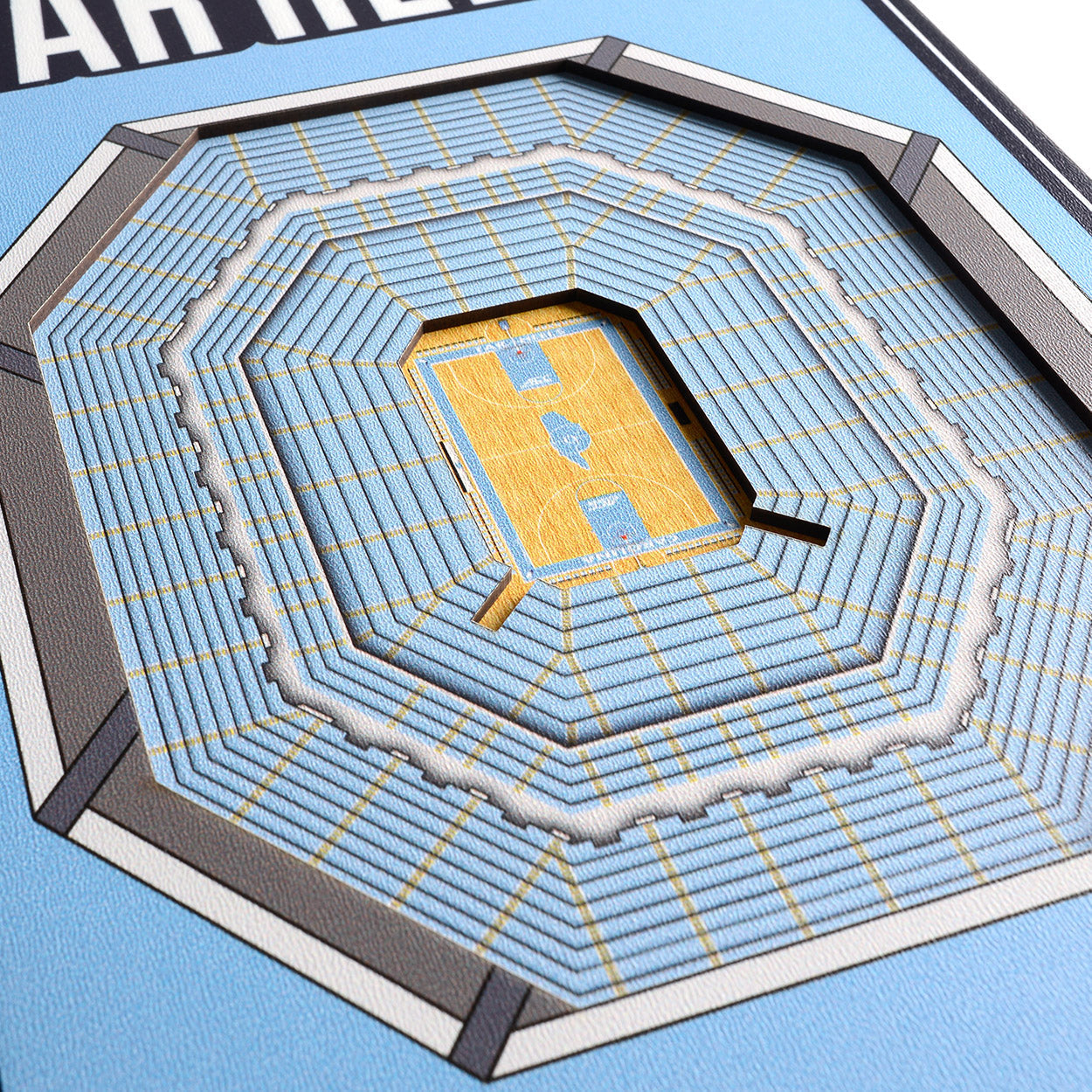 NCAA North Carolina Tar Heels 3D Stadium Banner 8' X 32'