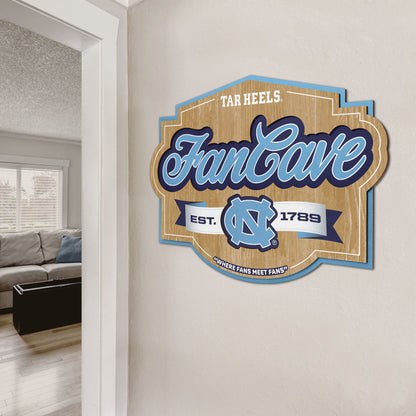 North Carolina Tar Heels Fan Cave Sign Alt 2