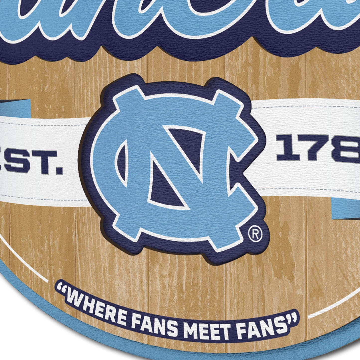 North Carolina Tar Heels Fan Cave Sign Alt 3