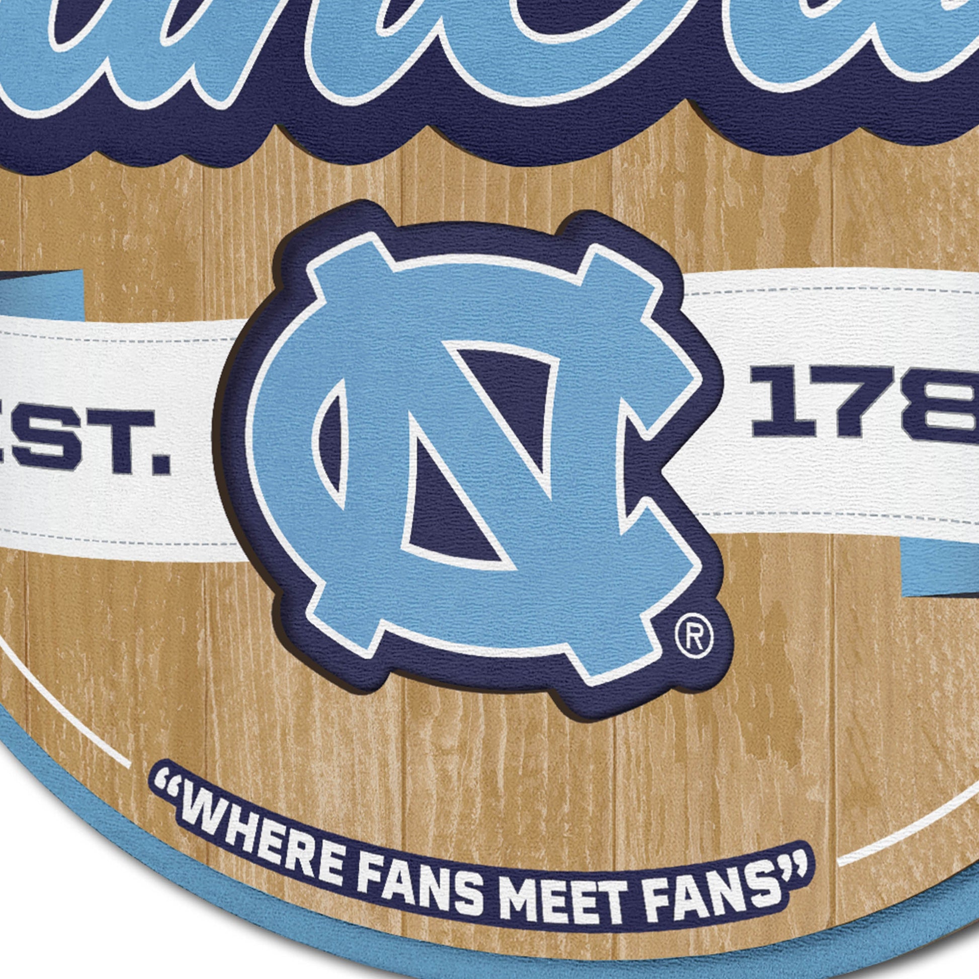 North Carolina Tar Heels Fan Cave Sign Alt 3