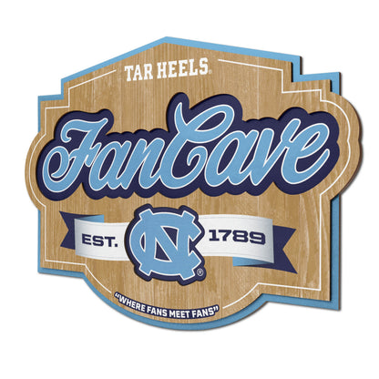 North Carolina Tar Heels Fan Cave Sign