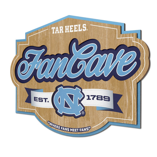 North Carolina Tar Heels Fan Cave Sign