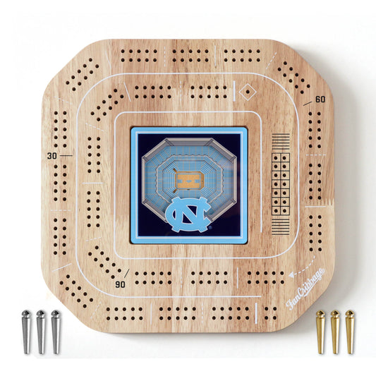 NCAA North Carolina Tar Heels StadiumView Cribbage