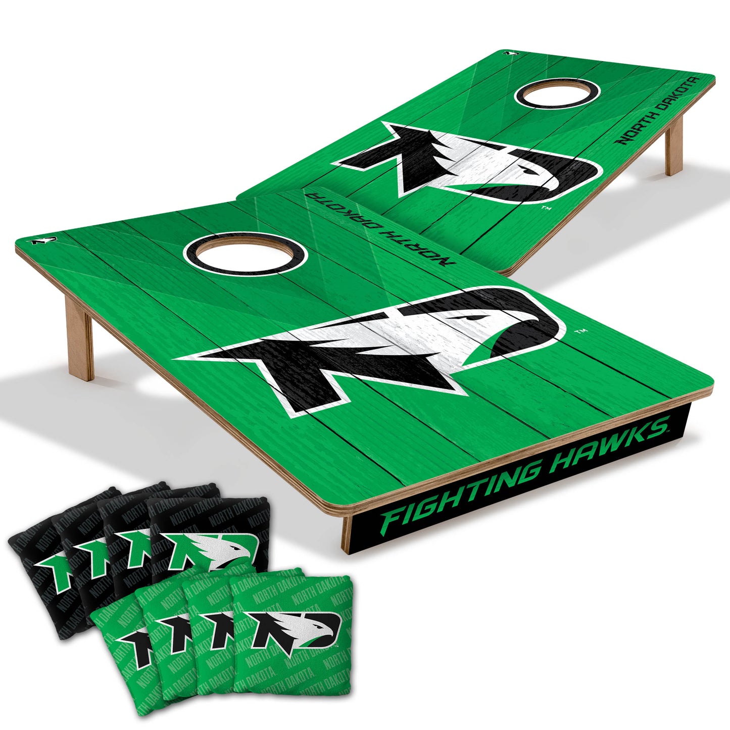 NCAA North Dakota Fighting Hawk 2' X 3' All-Wood Cornhole Set