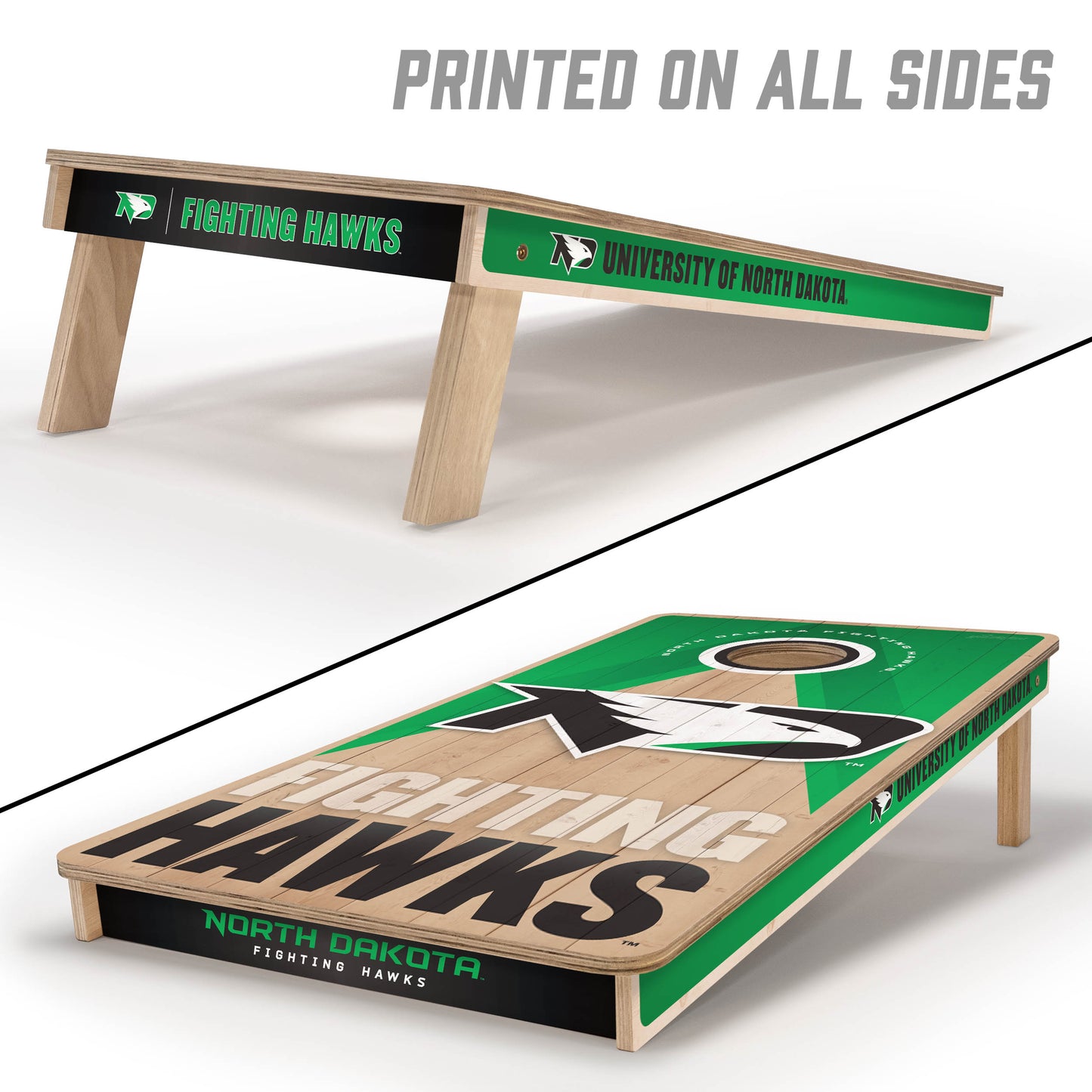 NCAA North Dakota Fighting Hawk 2' x 4' Slogan Series Cornhole