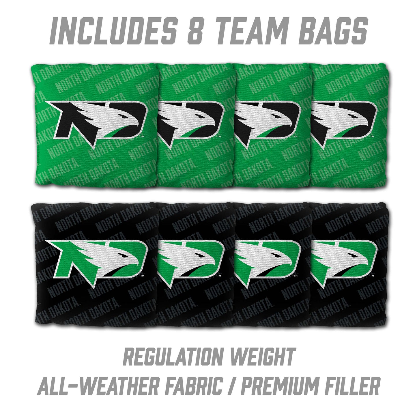 NCAA North Dakota Fighting Hawk 2' x 4' Slogan Series Cornhole