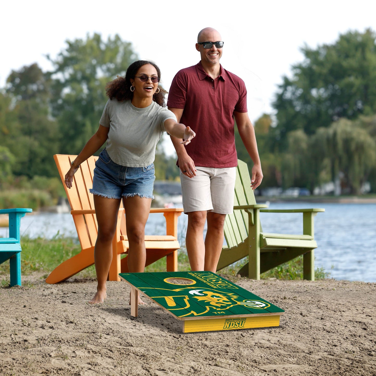 NCAA North Dakota State Bison 2' X 3' All-Wood Cornhole Set - Alt 5