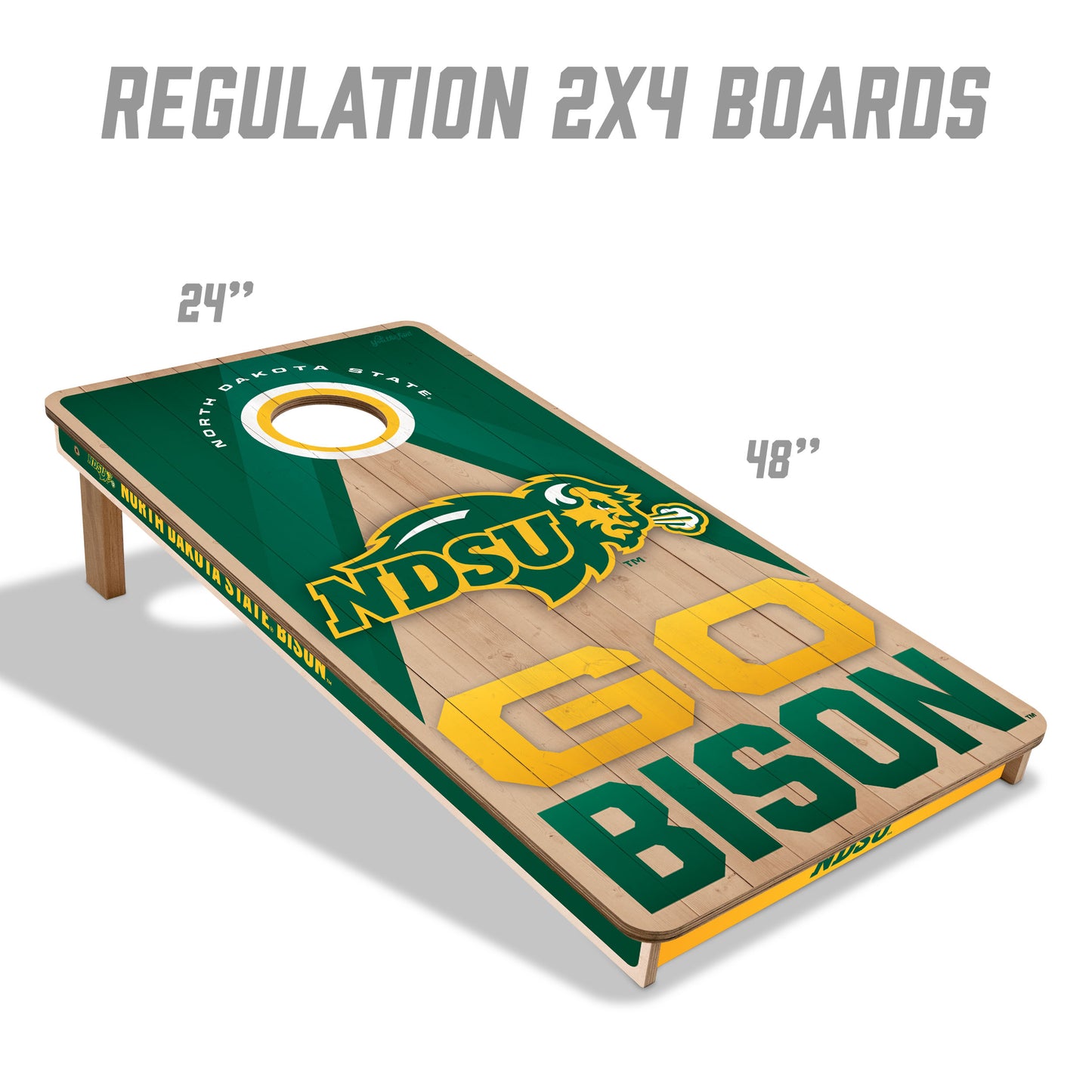 NCAA North Dakota State Bison 2' x 4' Slogan Series Cornhole