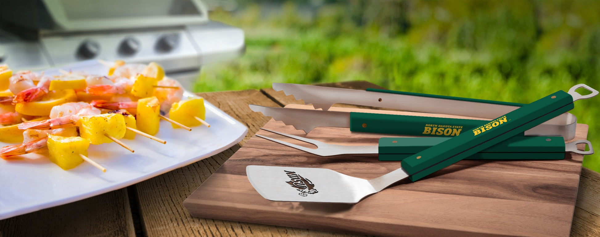 NCAA North Dakota State Bison Spirit Series 3-Piece BBQ Set - Alt View 1