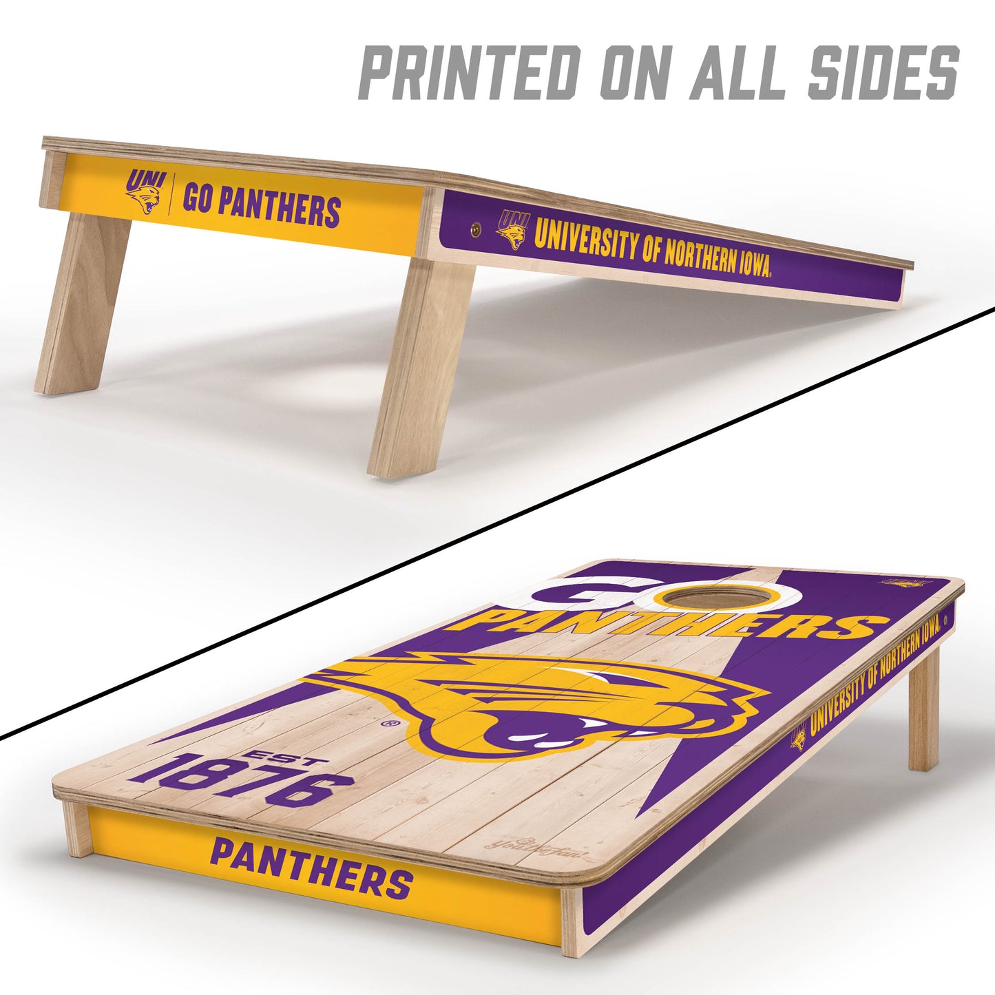 NCAA Northern Iowa Panthers 2' x 4' Slogan Series Cornhole
