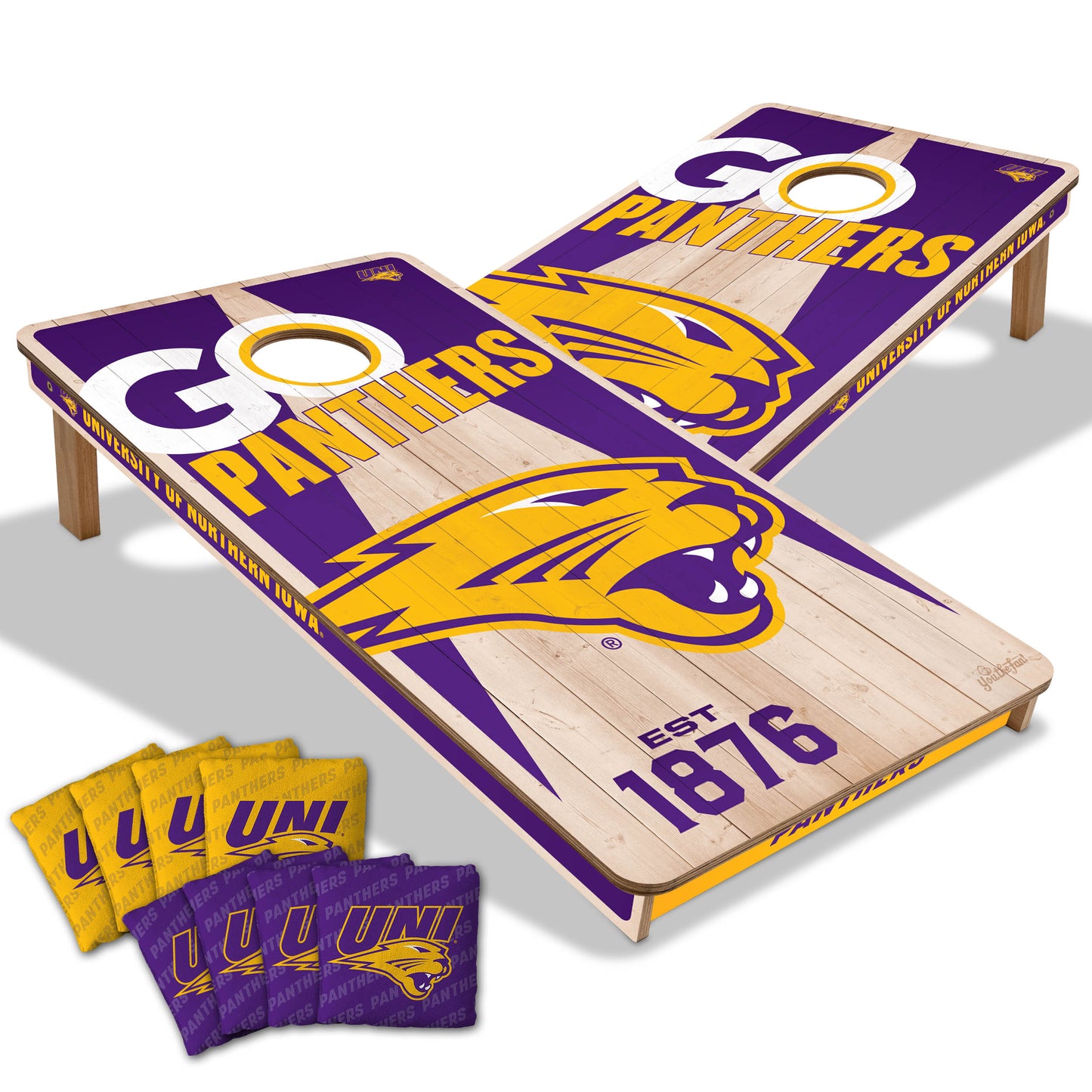 NCAA Northern Iowa Panthers 2' x 4' Slogan Series Cornhole