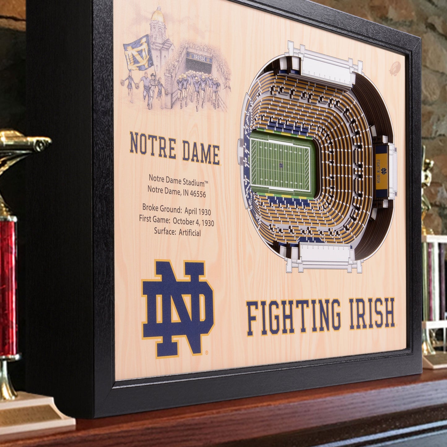 NCAA Notre Dame Fighting Irish 25-Layer StadiumView Wallart