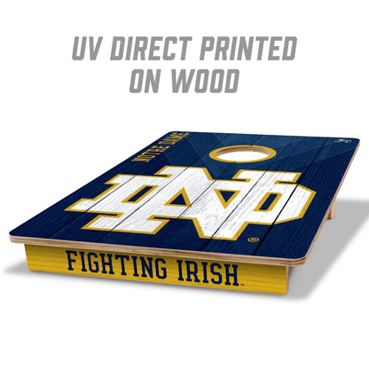 NCAA Notre Dame Fighting Irish 2' X 3' All-Wood Cornhole Set - Alt 1
