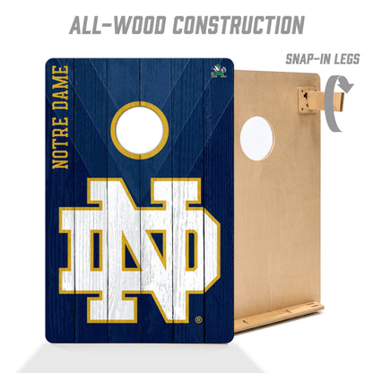 NCAA Notre Dame Fighting Irish 2' X 3' All-Wood Cornhole Set - Alt 2