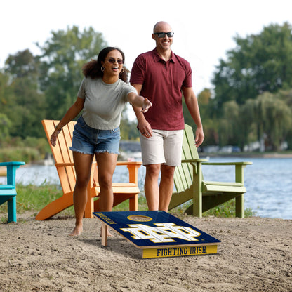 NCAA Notre Dame Fighting Irish 2' X 3' All-Wood Cornhole Set - Alt 5