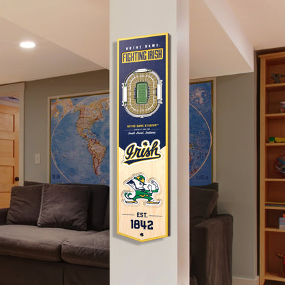 NCAA Notre Dame Fighting Irish 3D Stadium Banner 8' X 32'