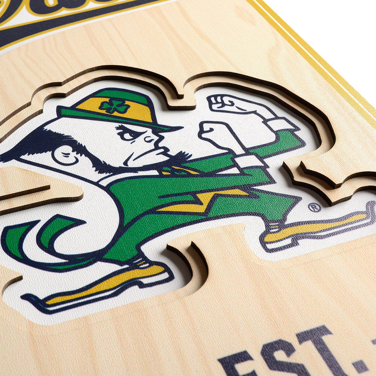 NCAA Notre Dame Fighting Irish 3D Stadium Banner 8' X 32'