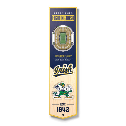 NCAA Notre Dame Fighting Irish 3D Stadium Banner 8' X 32'
