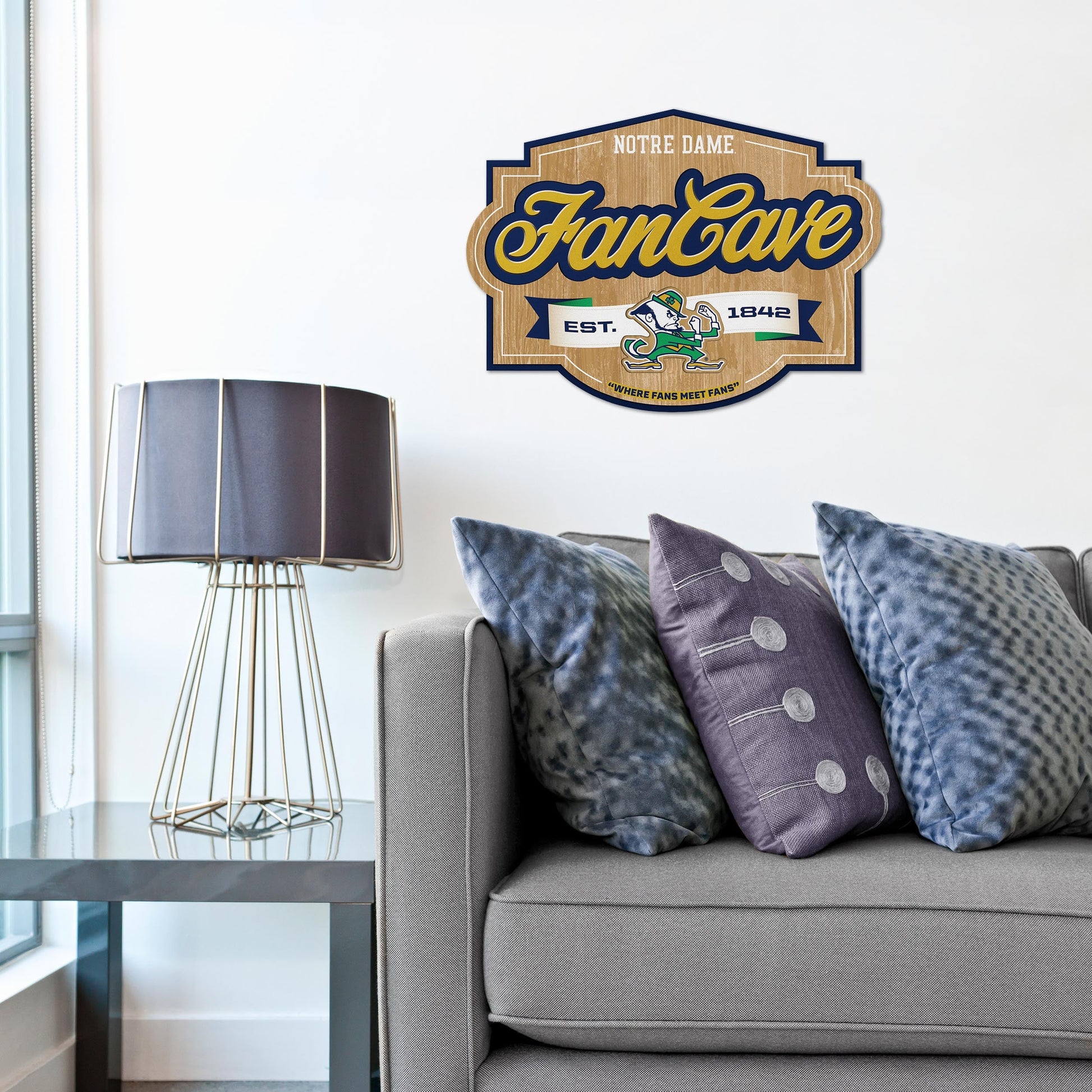 Notre Dame Fighting Irish Fan Cave Sign Alt 1