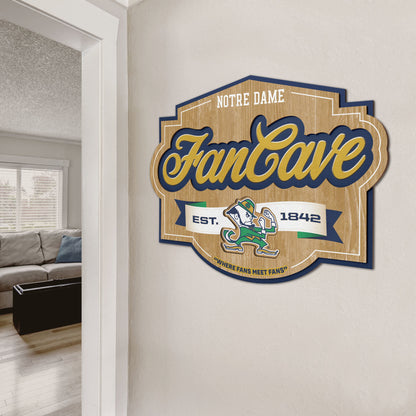 Notre Dame Fighting Irish Fan Cave Sign Alt 2