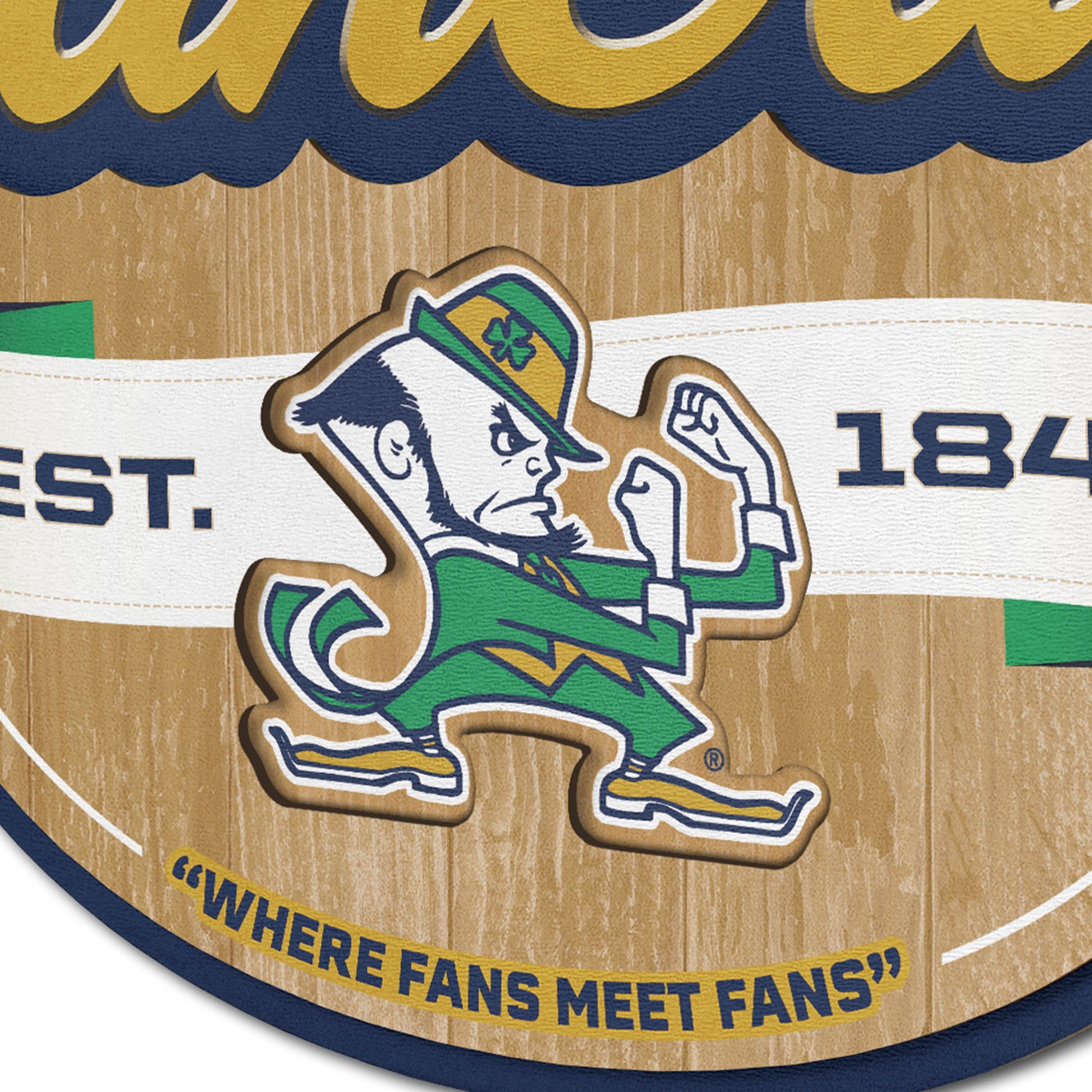 Notre Dame Fighting Irish Fan Cave Sign Alt 3