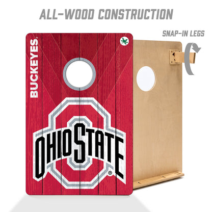 NCAA Ohio State Buckeyes 2' X 3' All-Wood Cornhole Set - Alt 2