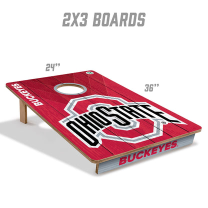 NCAA Ohio State Buckeyes 2' X 3' All-Wood Cornhole Set - Alt 4