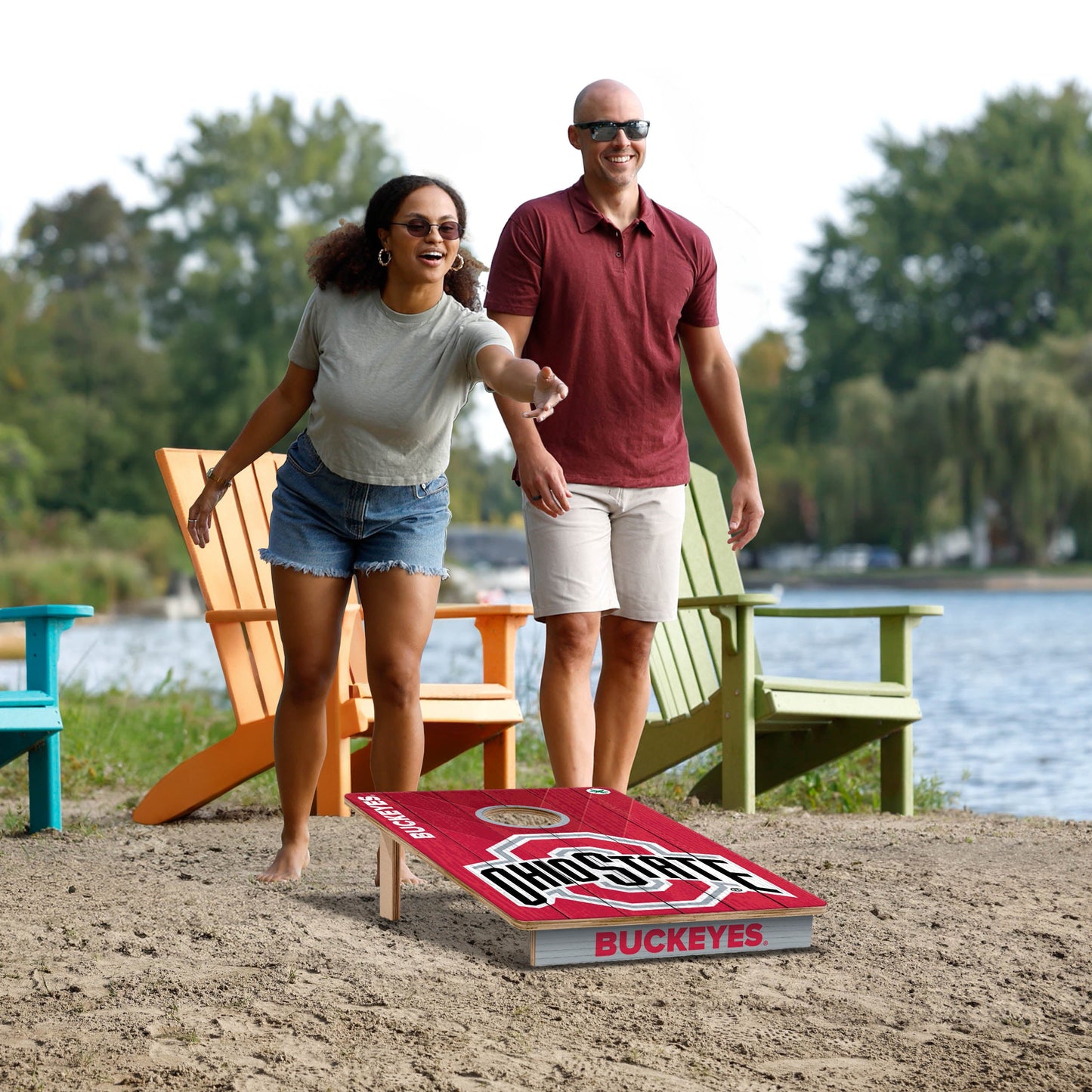 NCAA Ohio State Buckeyes 2' X 3' All-Wood Cornhole Set - Alt 5
