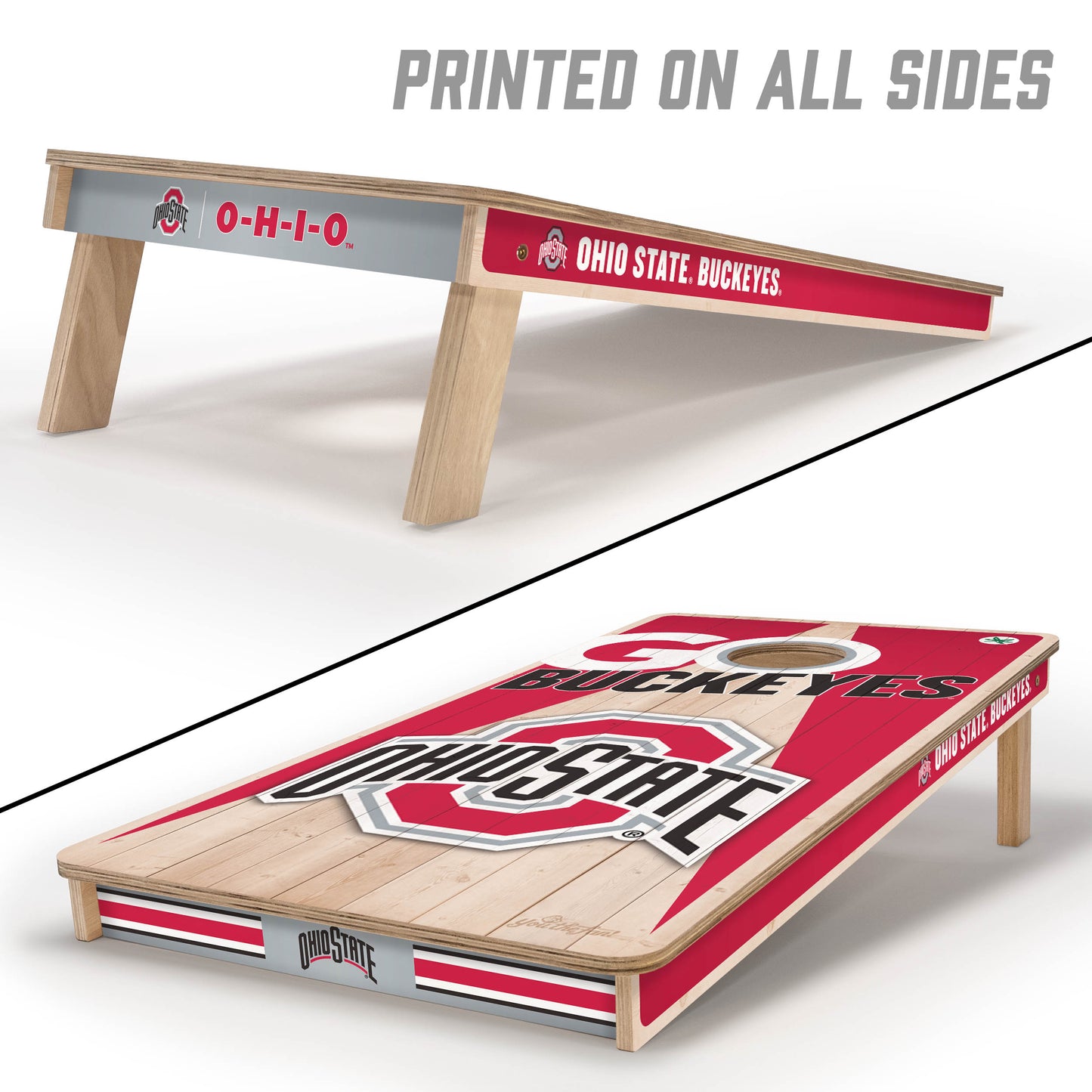 NCAA Ohio State Buckeyes 2' x 4' All-Wood Cornhole Set