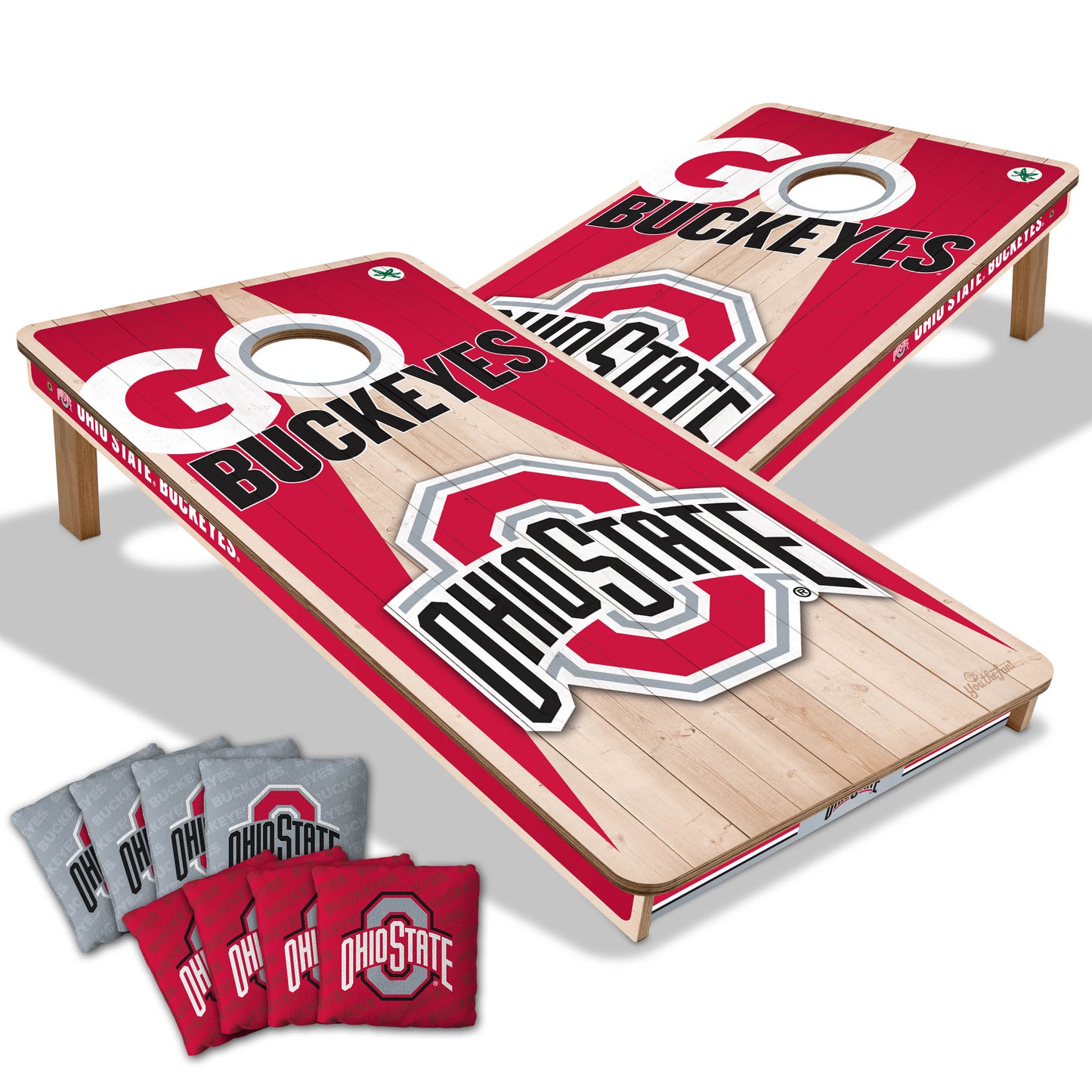 NCAA Ohio State Buckeyes 2' x 4' All-Wood Cornhole Set