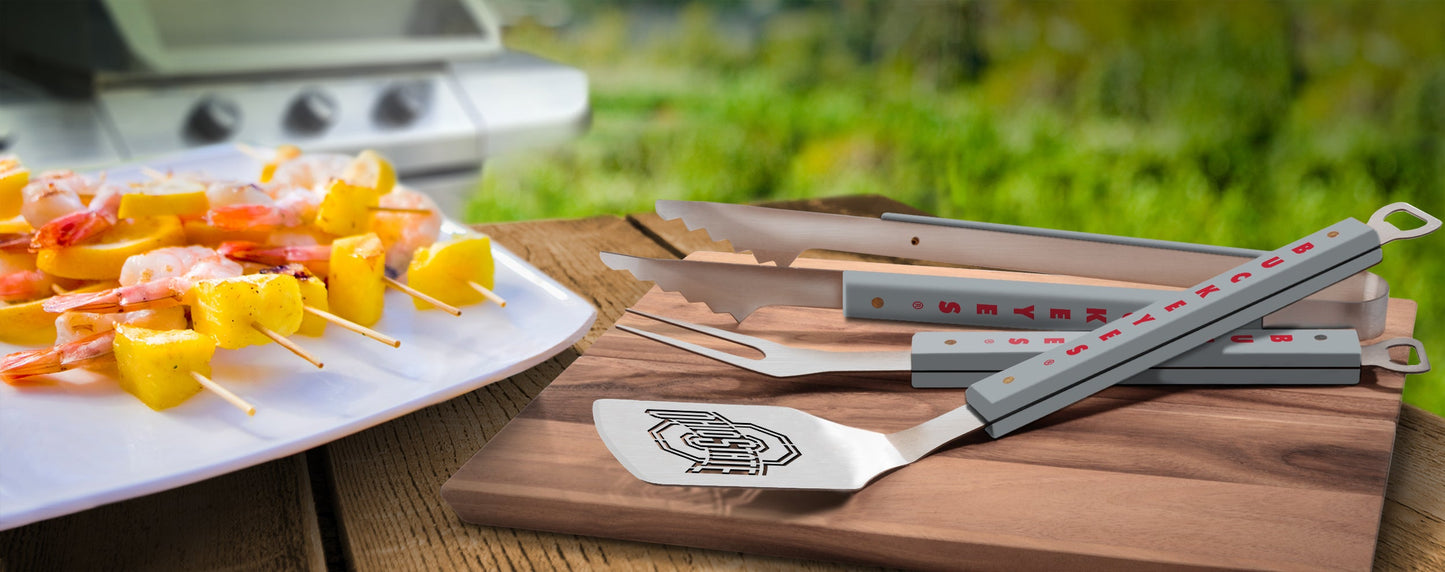 NCAA Ohio State Buckeyes Spirit Series 3-Piece BBQ Set - Alt View 1