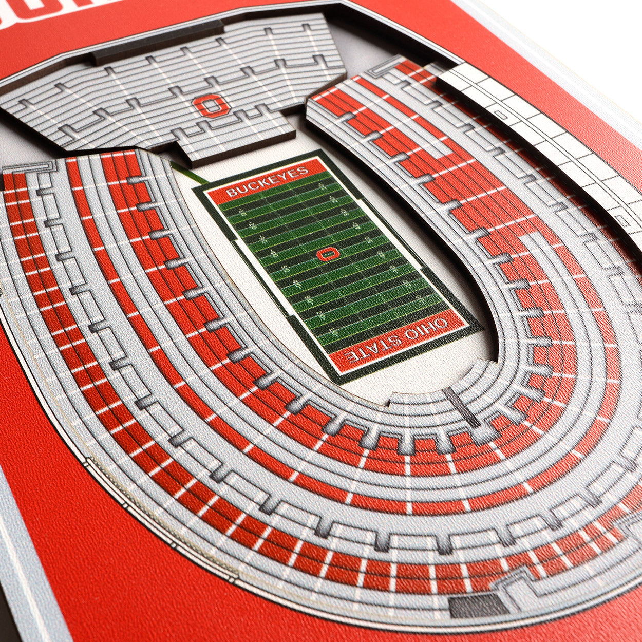NCAA Ohio State Buckeyes 3D Stadium Banner 8' X 32'