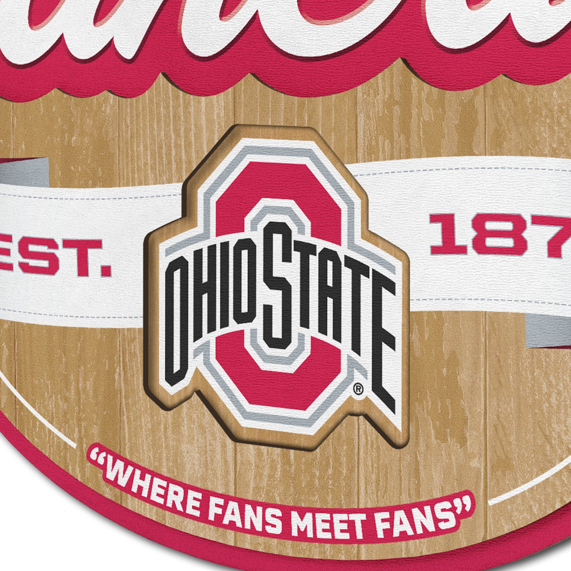 Ohio State Buckeyes Fan Cave Sign Alt 3