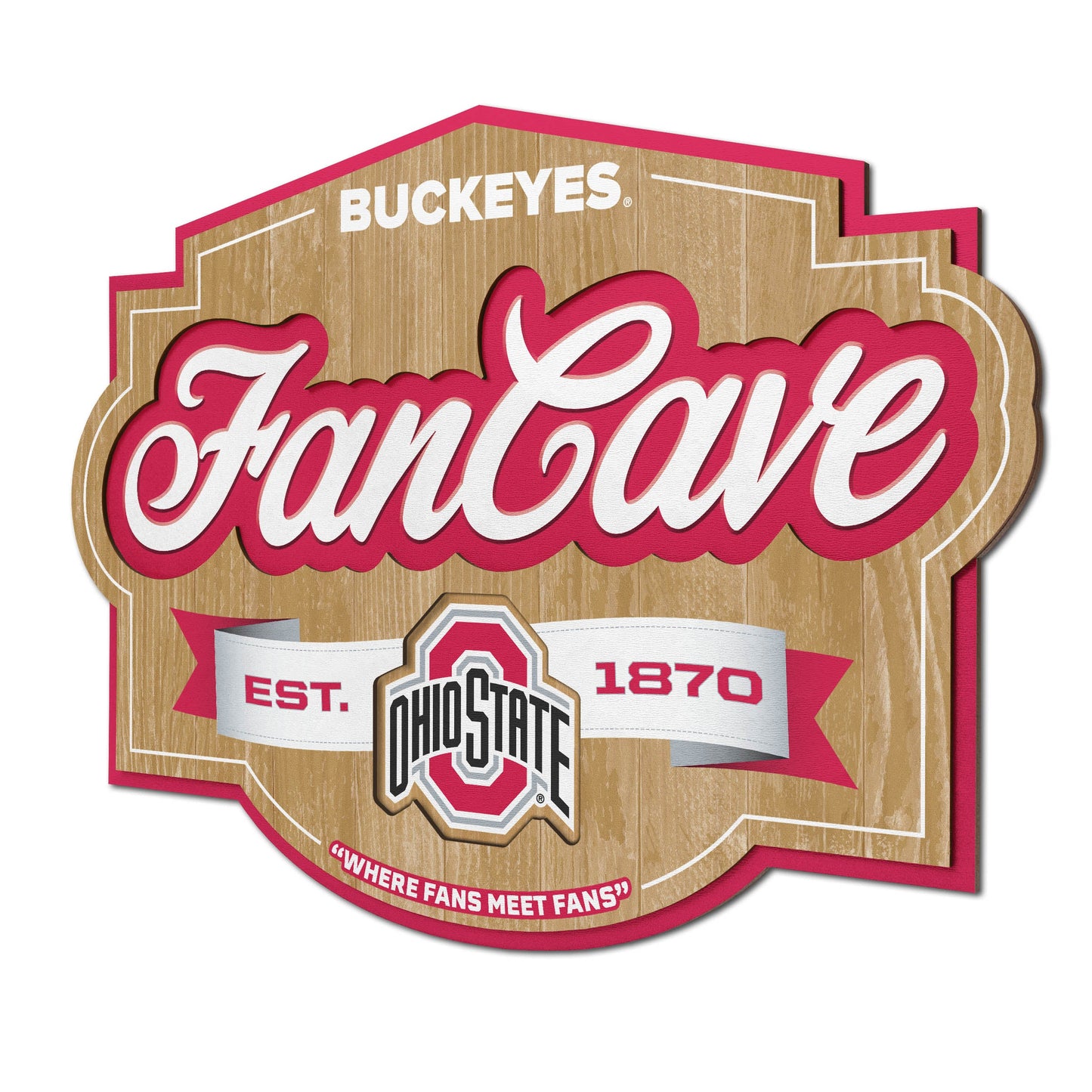 Ohio State Buckeyes Fan Cave Sign