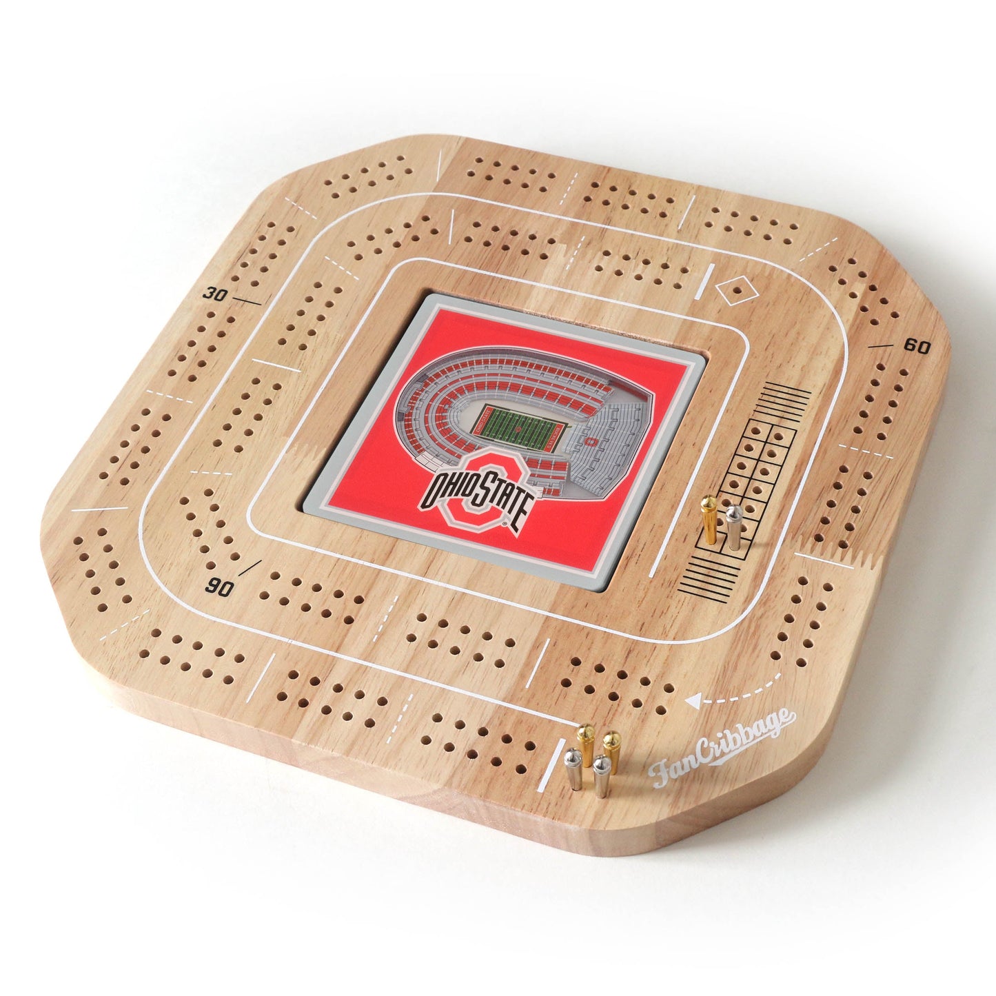 NCAA Ohio State Buckeyes StadiumView Cribbage