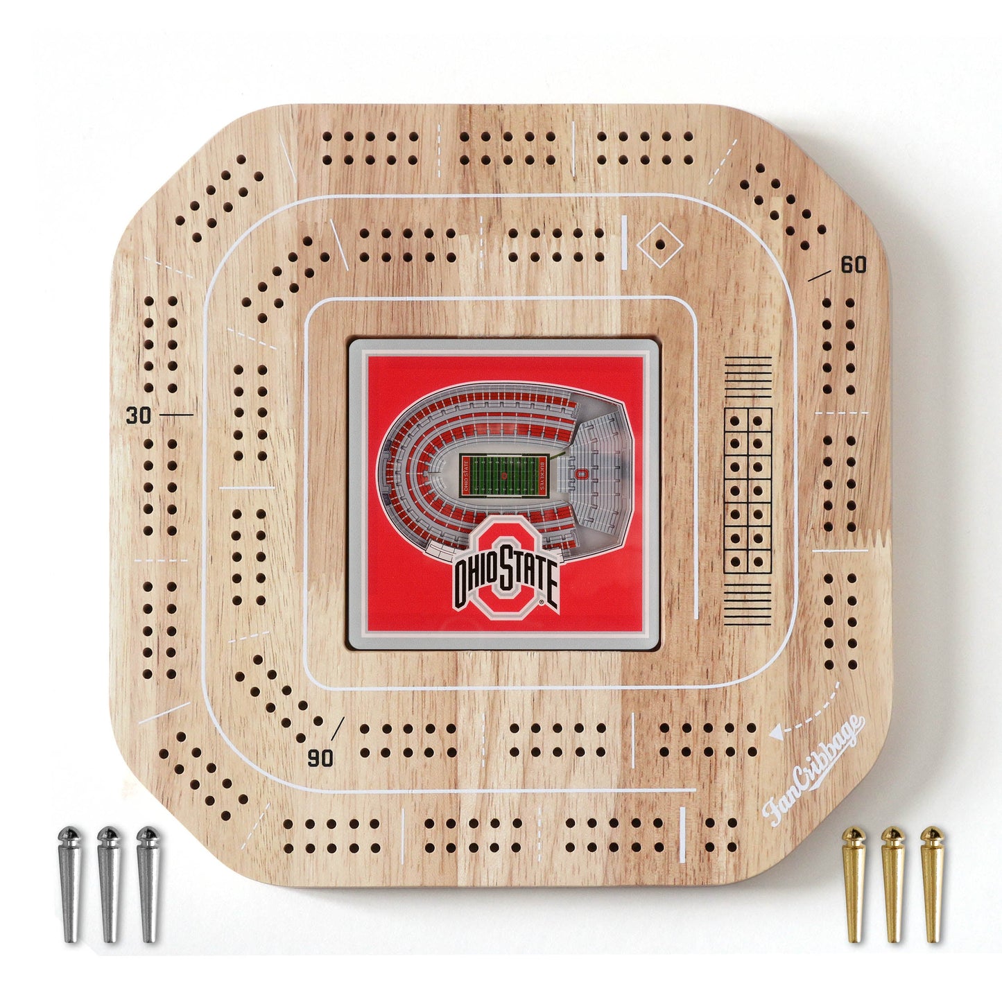 NCAA Ohio State Buckeyes StadiumView Cribbage