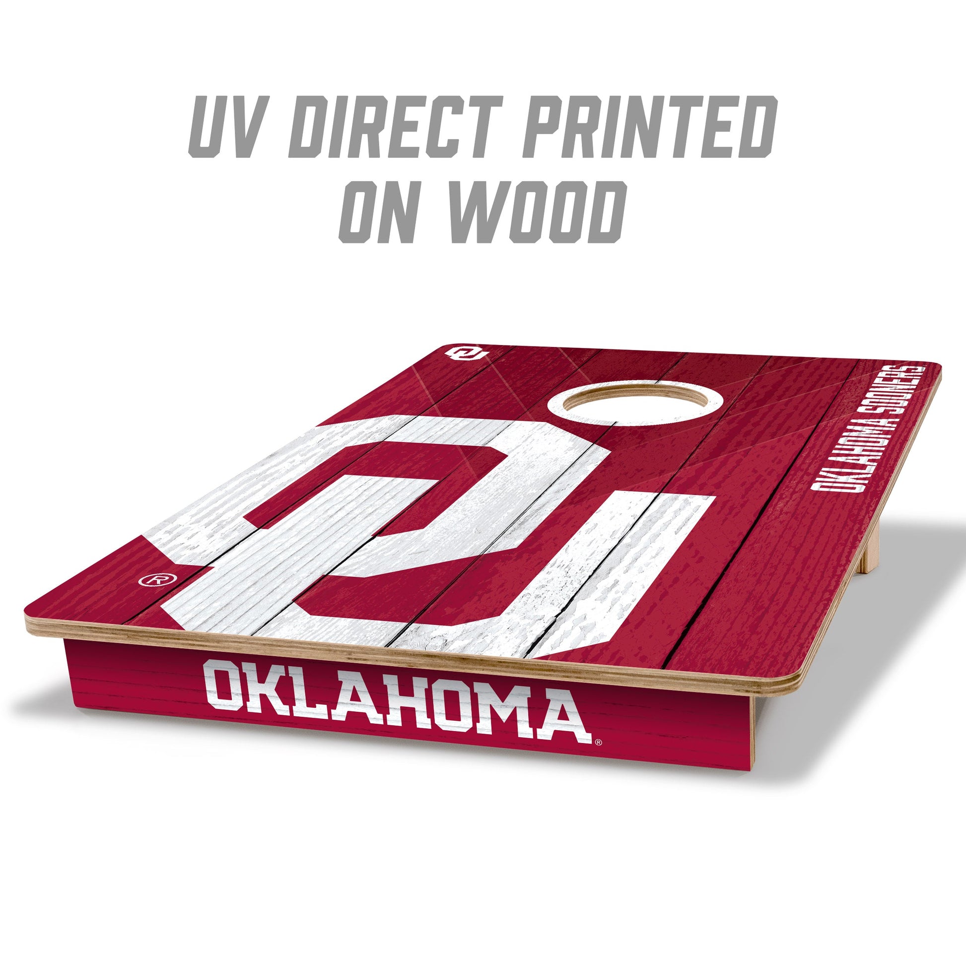 NCAA Oklahoma Sooners 2' X 3' All-Wood Cornhole Set - Alt 1