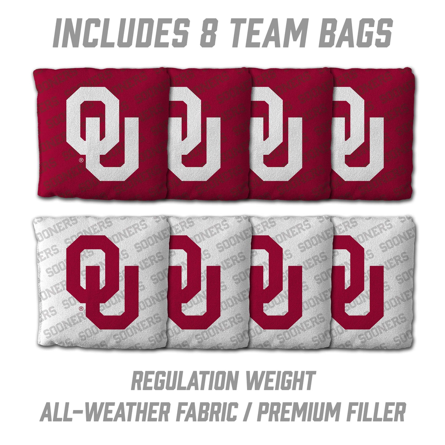 NCAA Oklahoma Sooners 2' X 3' All-Wood Cornhole Set - Alt 3