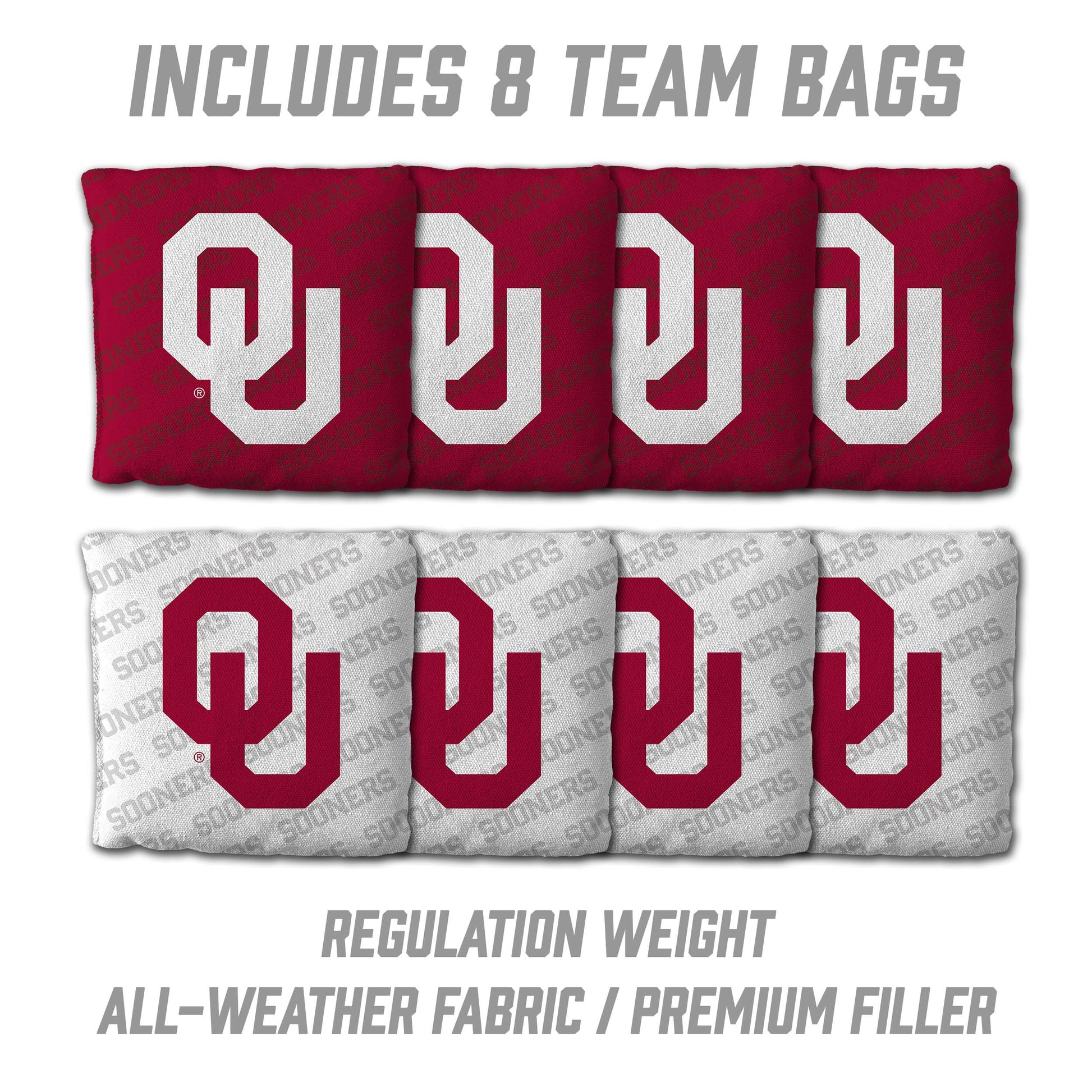 NCAA Oklahoma Sooners 2' X 3' All-Wood Cornhole Set - Alt 3