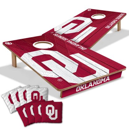 NCAA Oklahoma Sooners 2' X 3' All-Wood Cornhole Set-main