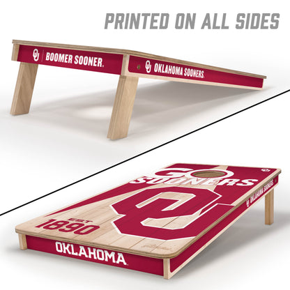 NCAA Oklahoma Sooners 2' x 4' All-Wood Cornhole Set